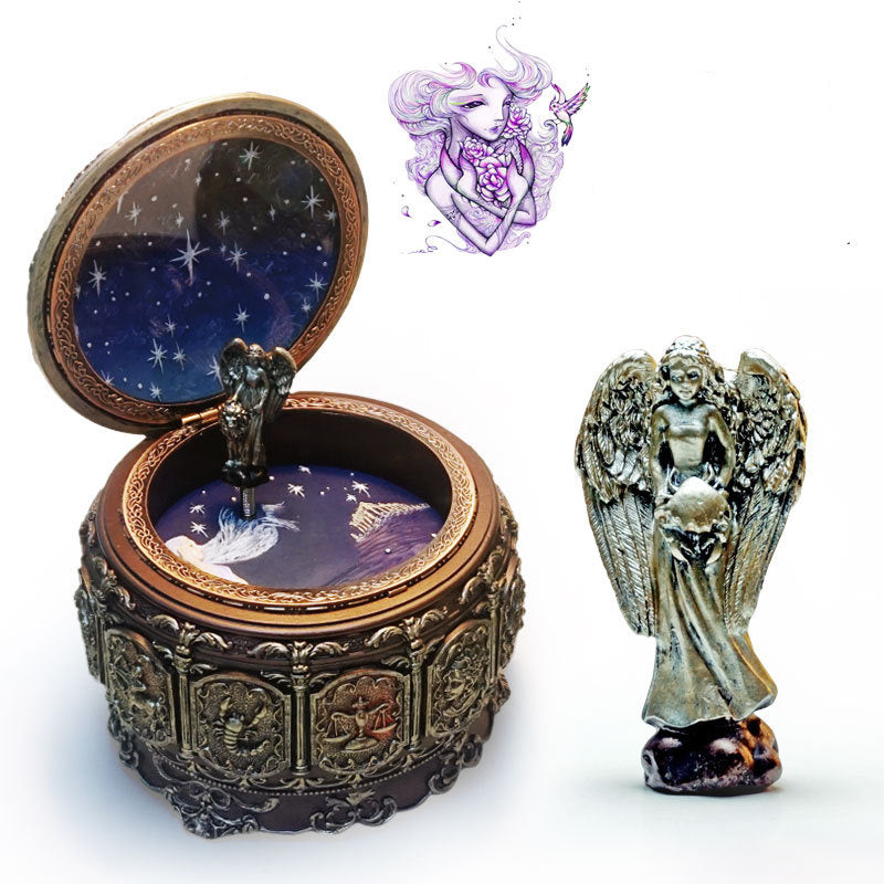 Resin Music Box of the Twelve Zodiac Signs Creative craftsmanship, ideal as a birthday gift