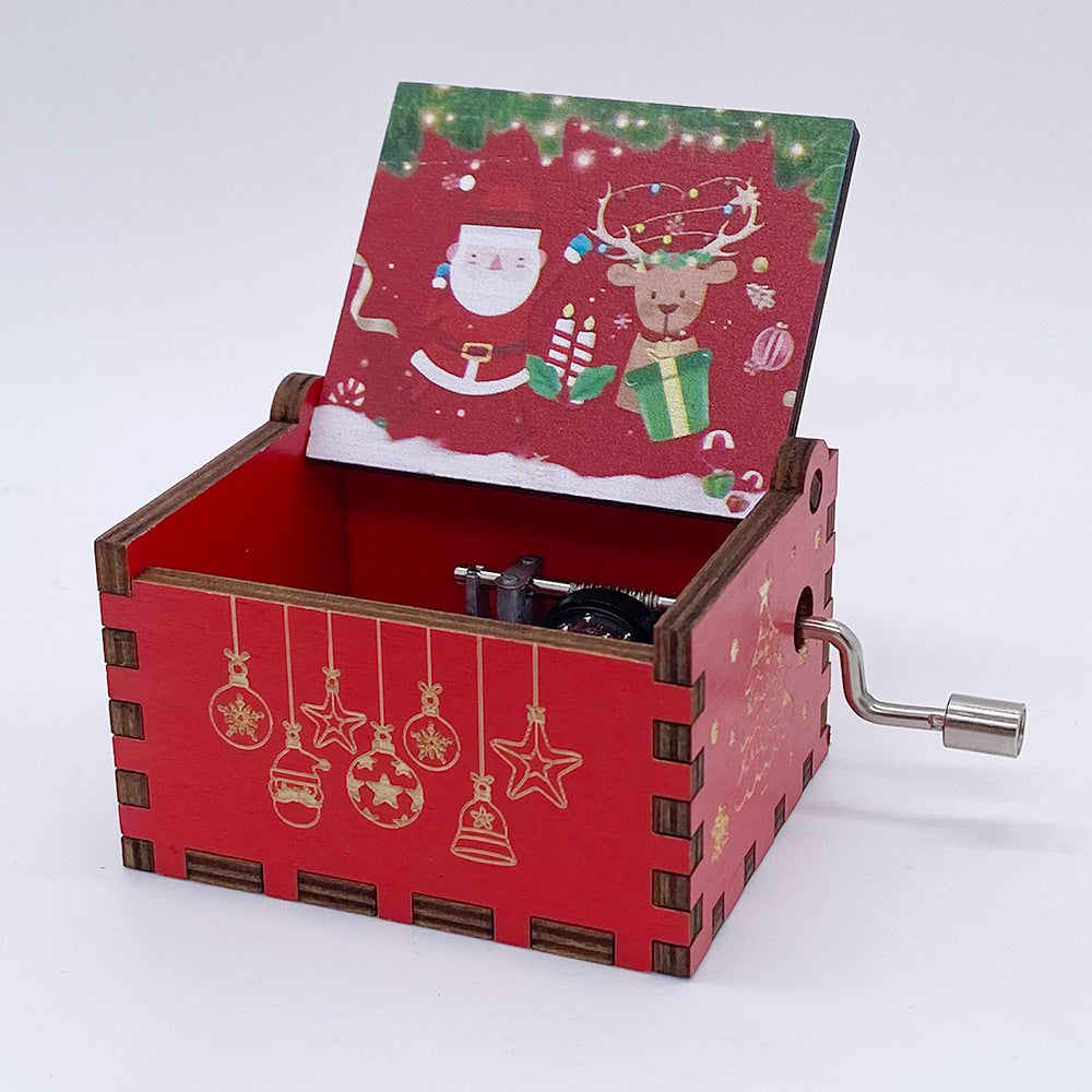 Wooden Christmas Music Box