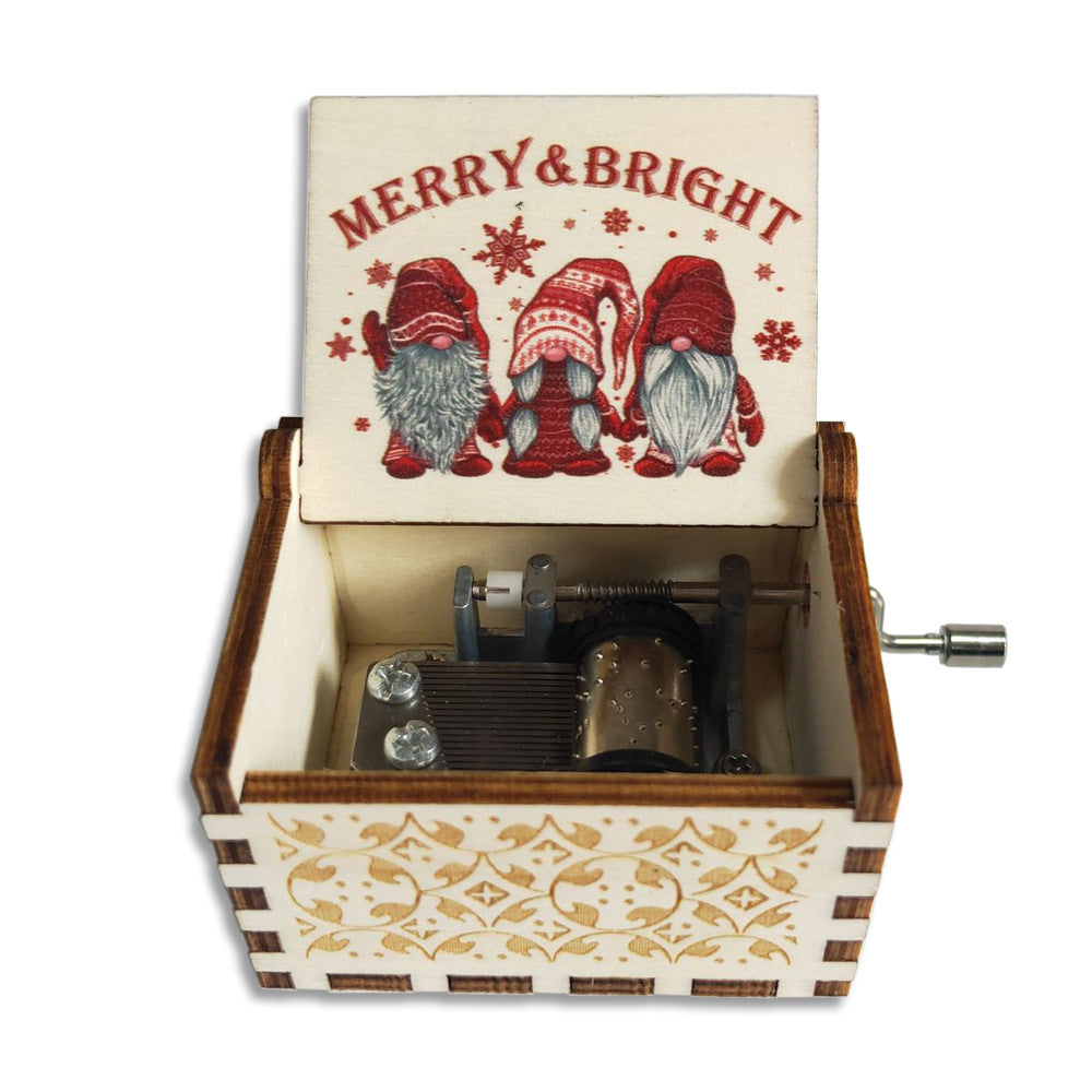 Wooden Christmas Music Box