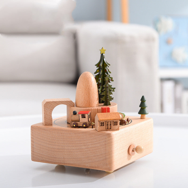 Wooden Music Box – City of the Sky
