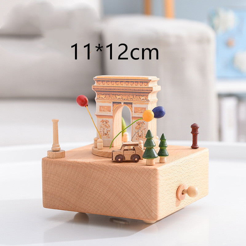 Wooden Music Box – City of the Sky