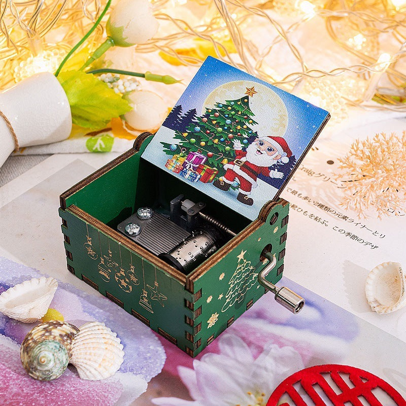 Wooden Christmas Music Box