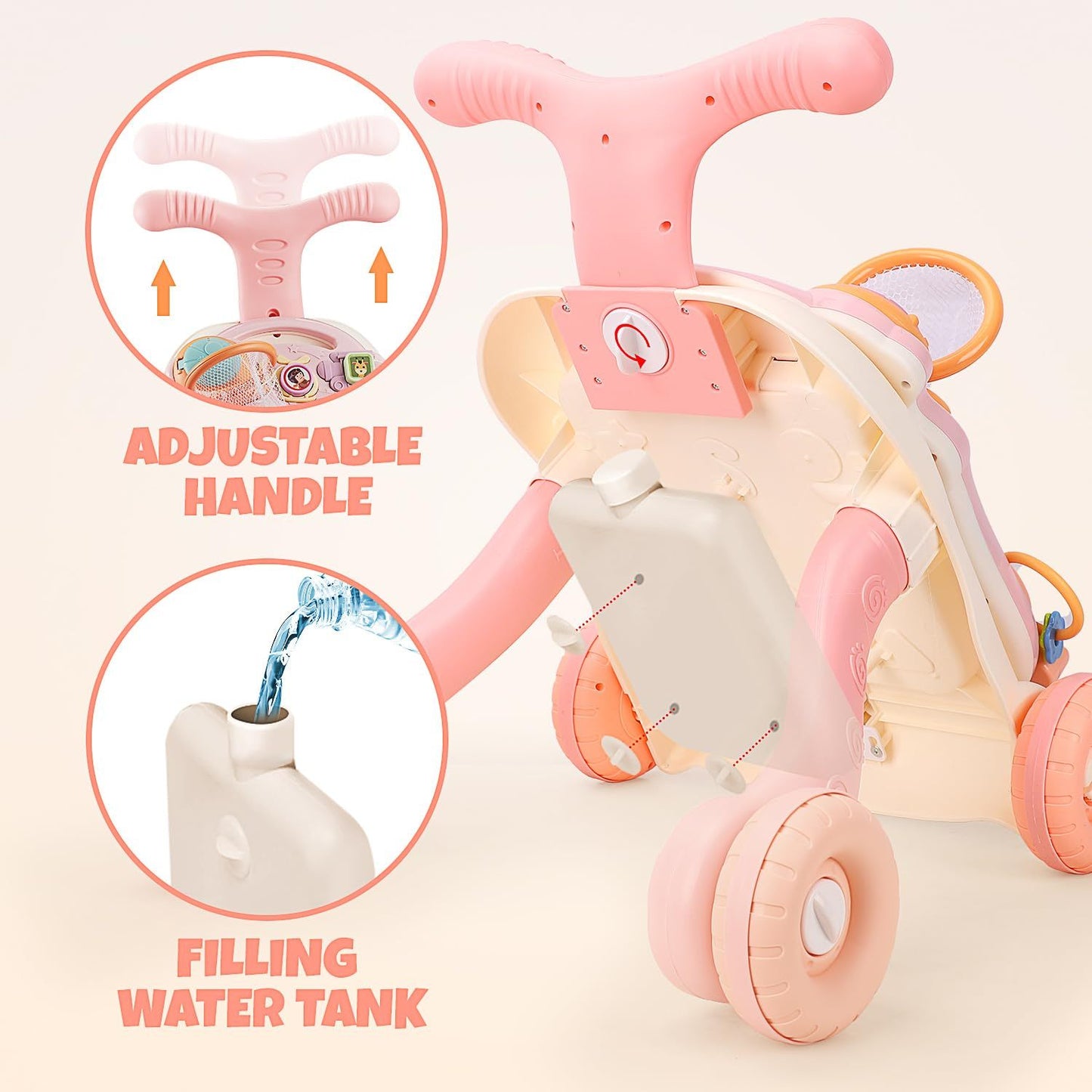 Pink Musical Walker for Kids – Perfect Toy for Little Ones