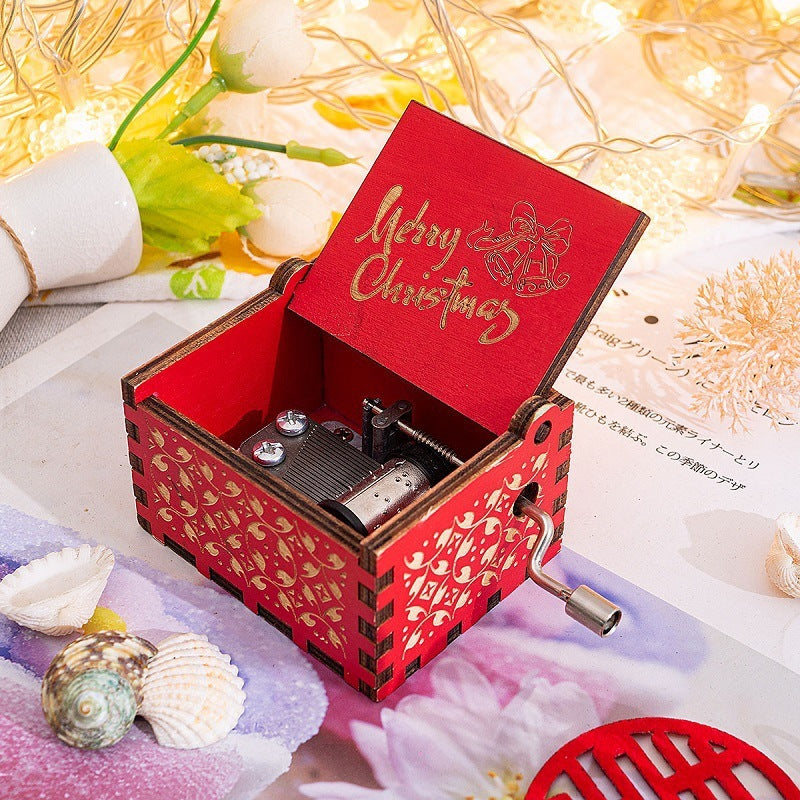 Wooden Christmas Music Box