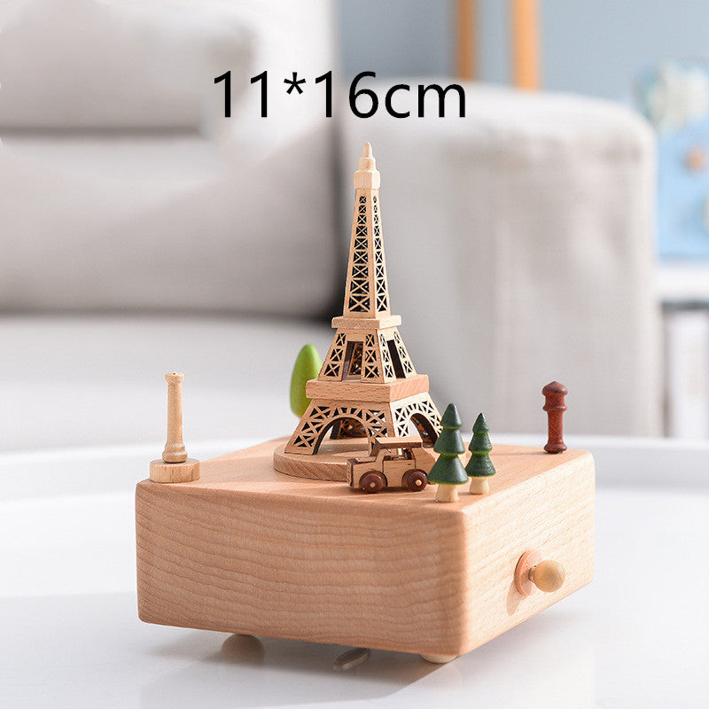 Wooden Music Box – City of the Sky