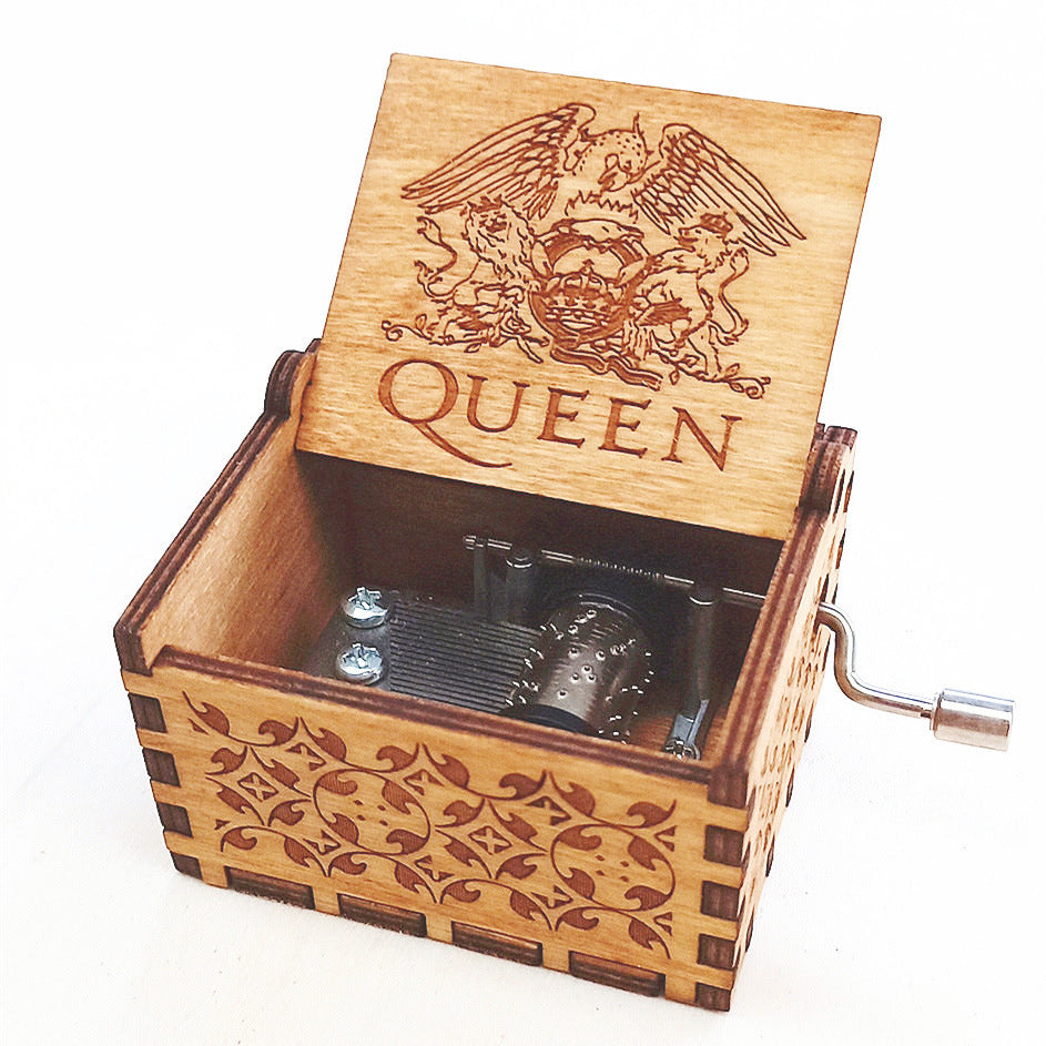Antique Carved Wooden Music Box – Christmas, Birthday and Party Decoration Gift