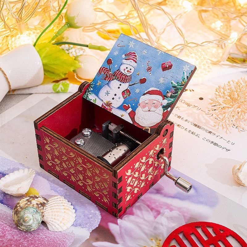 Wooden Christmas Music Box