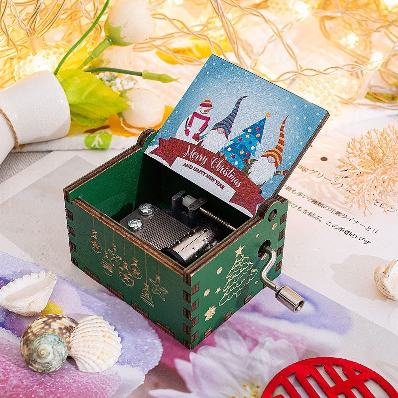 Wooden Christmas Music Box