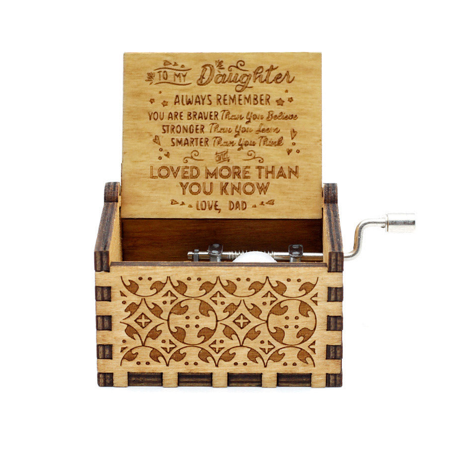 Antique Carved Wooden Music Box – Christmas, Birthday and Party Decoration Gift