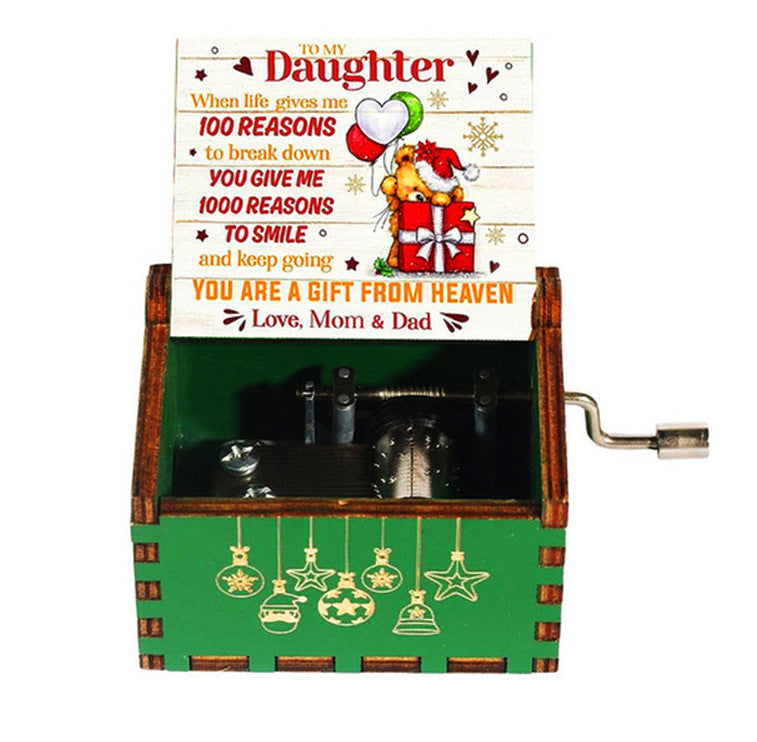 Wooden Christmas Music Box