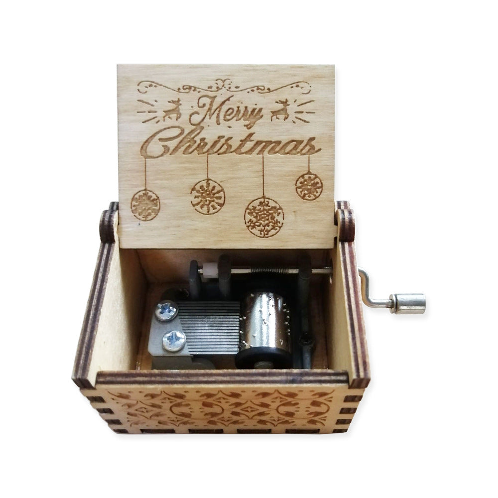 Wooden Christmas Music Box