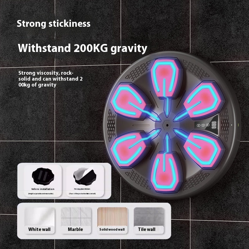 Musical Boxing Machine – Electronic Reaction Training Equipment, Smart Home Fitness, Wall Target for Men