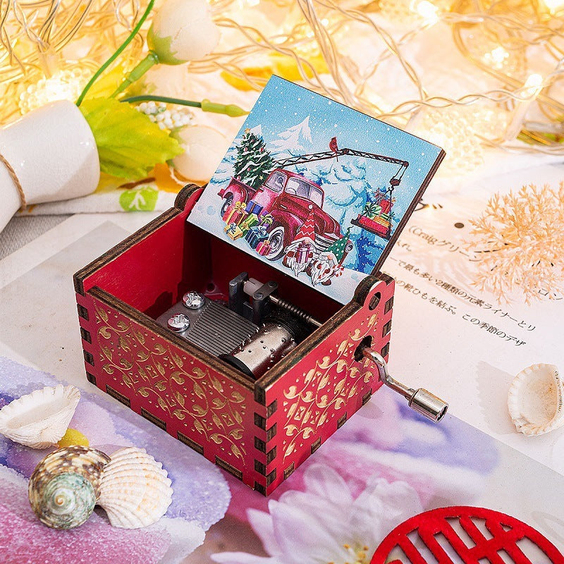 Wooden Christmas Music Box