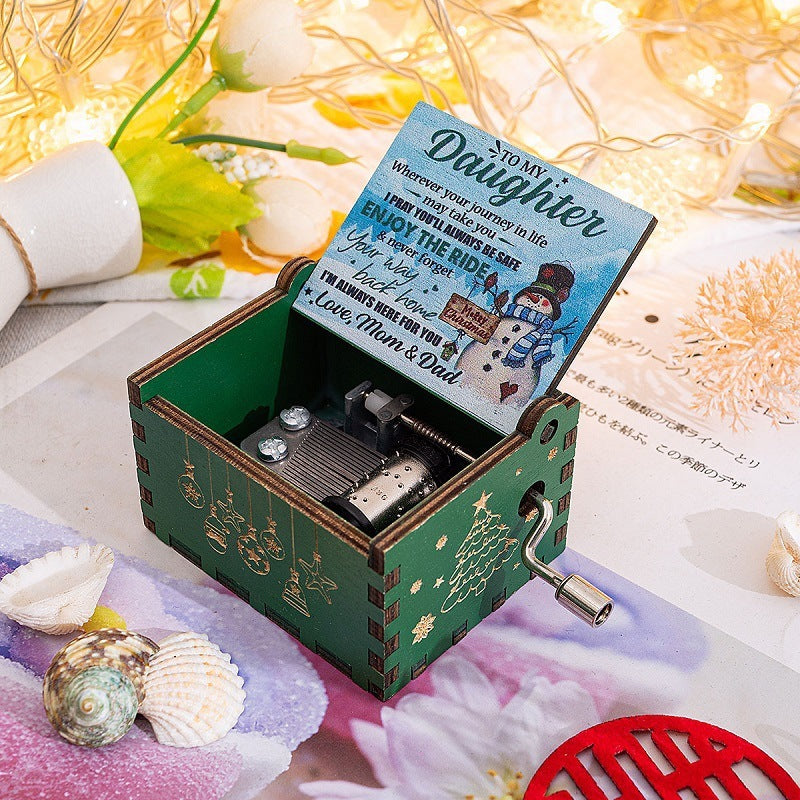 Wooden Christmas Music Box