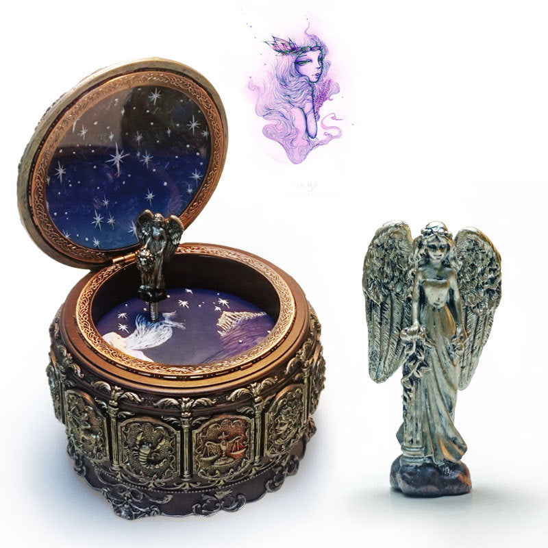 Resin Music Box of the Twelve Zodiac Signs Creative craftsmanship, ideal as a birthday gift