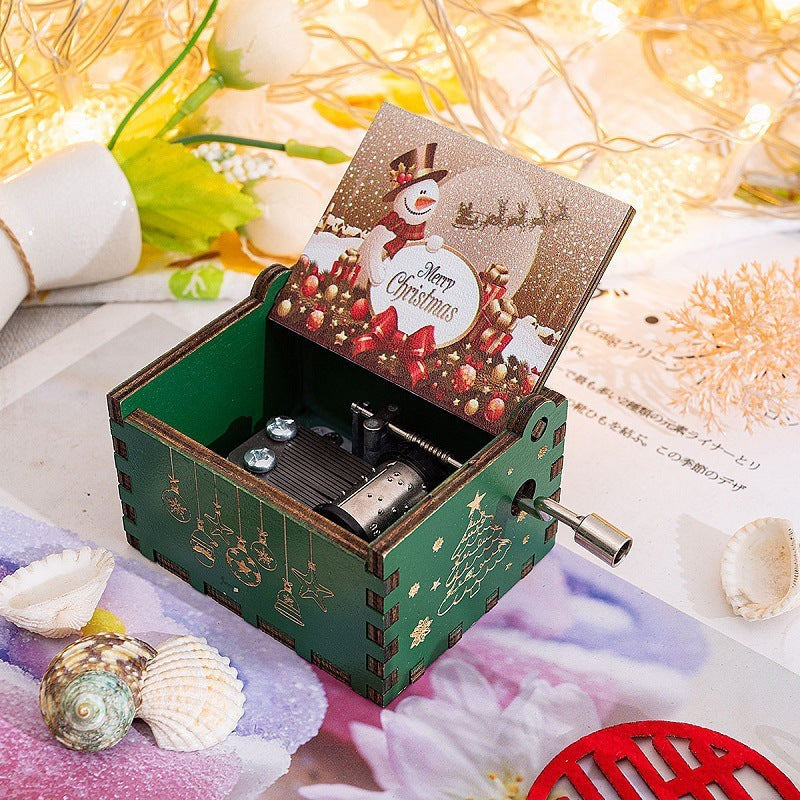 Wooden Christmas Music Box