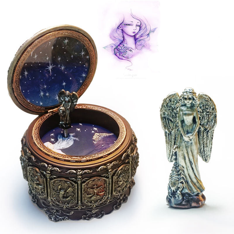 Resin Music Box of the Twelve Zodiac Signs Creative craftsmanship, ideal as a birthday gift