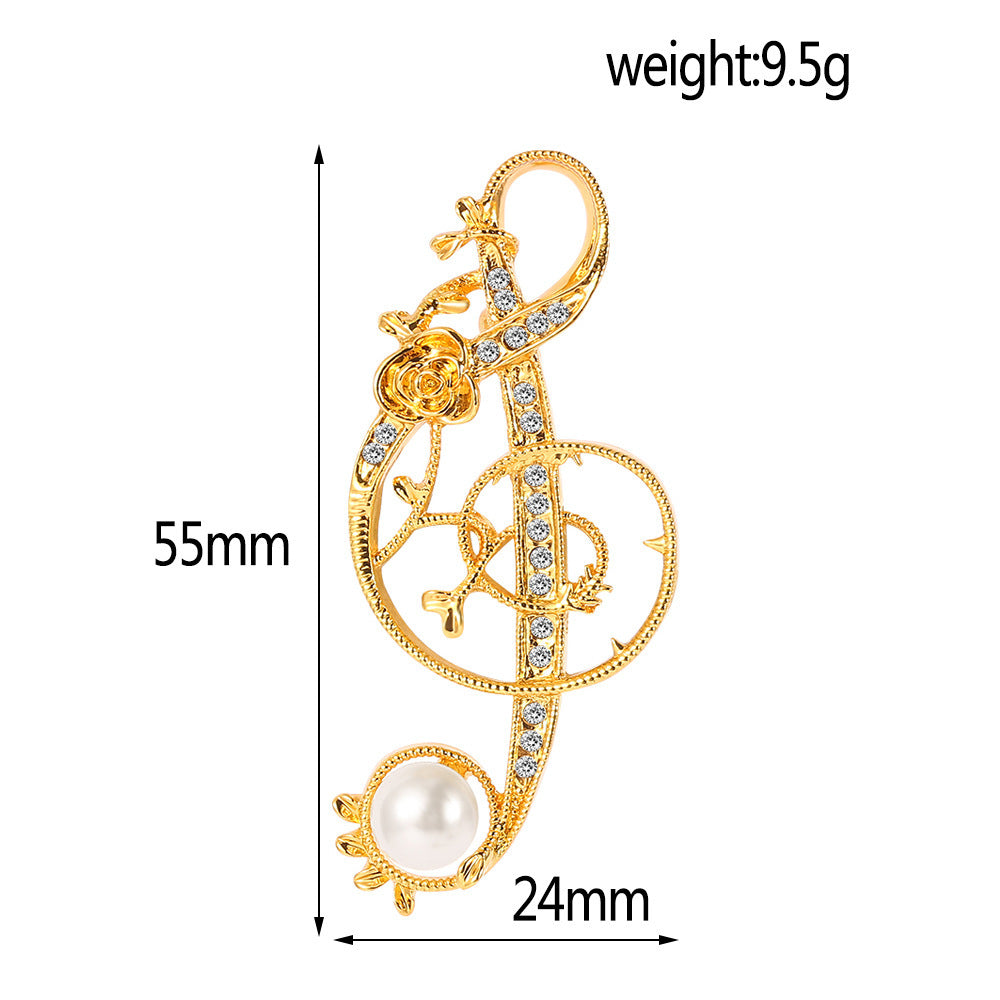 Retro Microphone Shaped Musical Pin