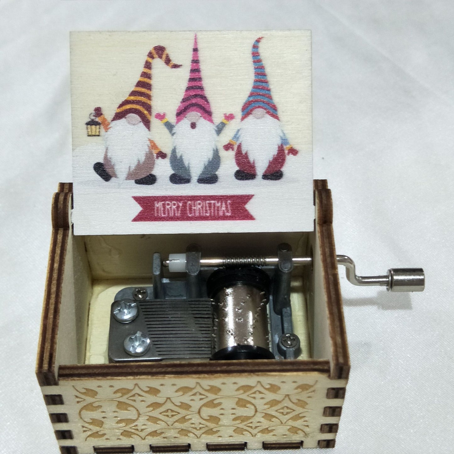 Wooden Christmas Music Box