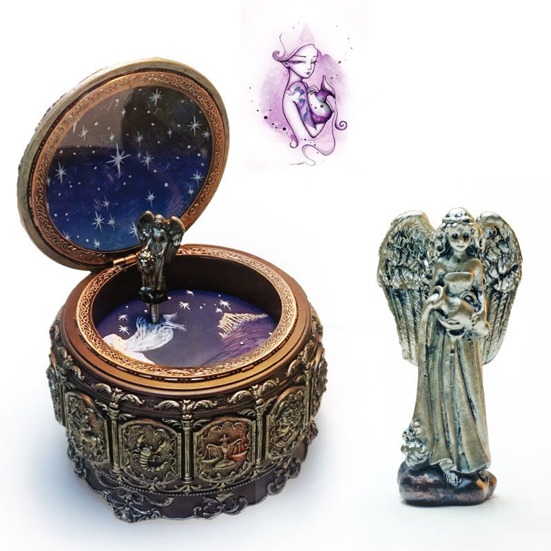 Resin Music Box of the Twelve Zodiac Signs Creative craftsmanship, ideal as a birthday gift