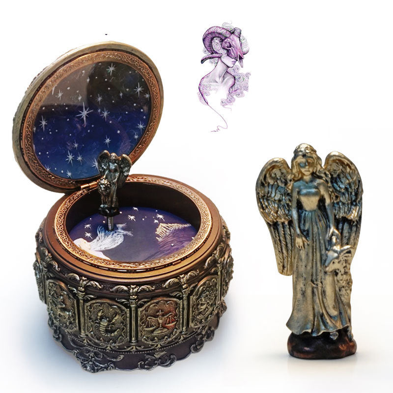 Resin Music Box of the Twelve Zodiac Signs Creative craftsmanship, ideal as a birthday gift