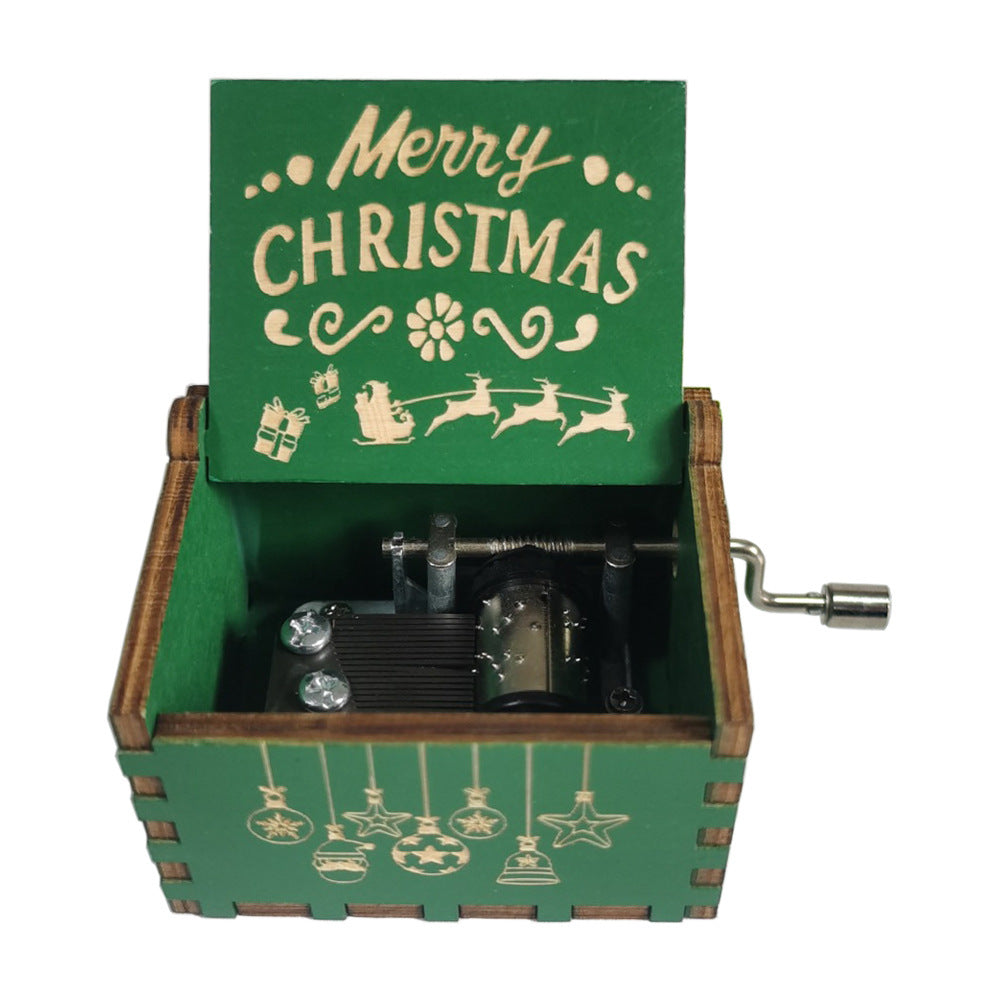 Wooden Christmas Music Box