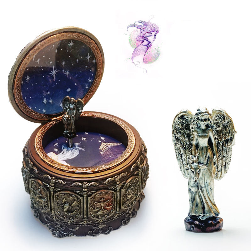 Resin Music Box of the Twelve Zodiac Signs Creative craftsmanship, ideal as a birthday gift