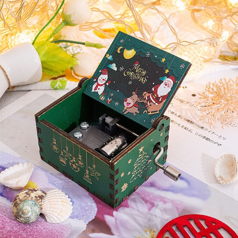 Wooden Christmas Music Box