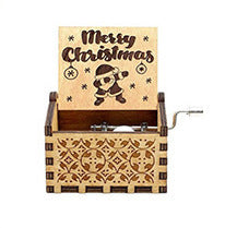 Wooden Christmas Music Box