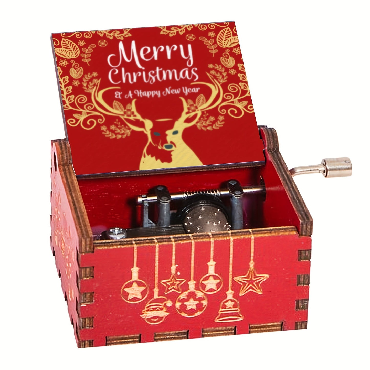 Wooden Christmas Music Box