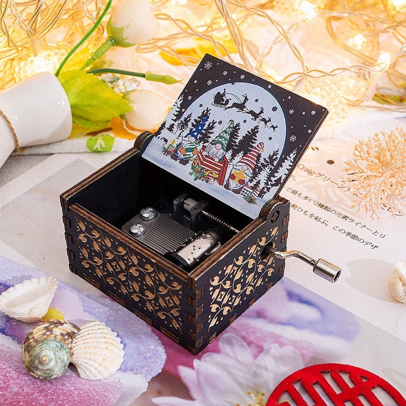 Wooden Christmas Music Box