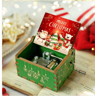 Wooden Christmas Music Box