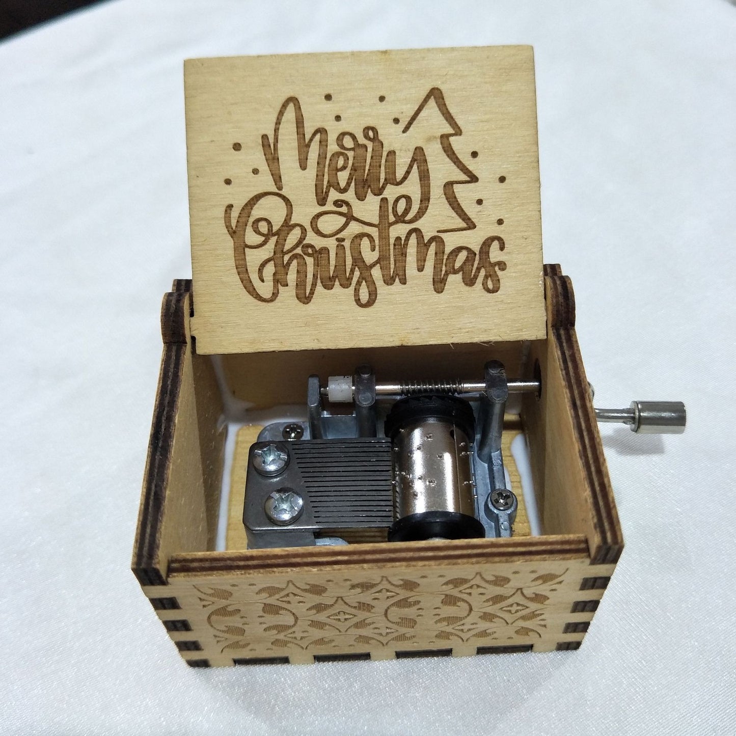 Caixa de Música de Natal em Madeira
