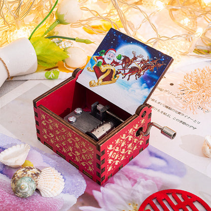 Caixa de Música de Natal em Madeira