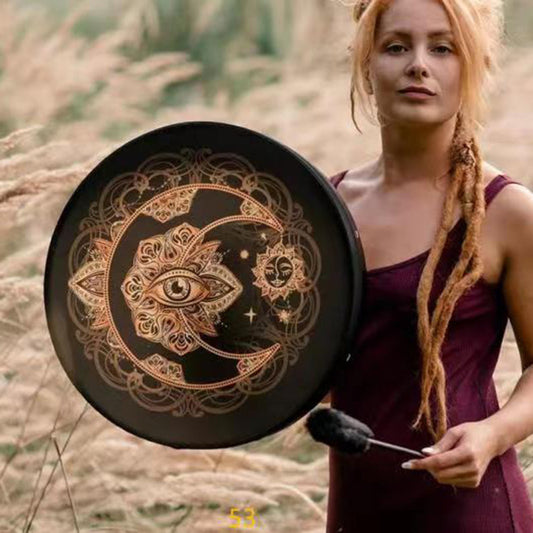 Handmade Shamanic Drum – Tree of Life, Siberian Style, Shamanic Gift